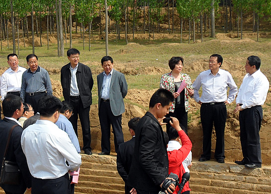 濟(jì)寧市委副書記張術(shù)平來汶上縣視察南旺分水龍王廟大遺址保護(hù)現(xiàn)場、村兩委換屆工作